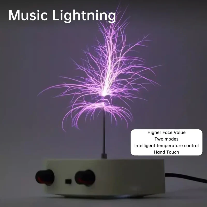 AC110-220V Input Dual Mode Music Tesla Coil Palm Tesla Coil High Frequency Voltage Pulse arc Generator Artificial Lightning