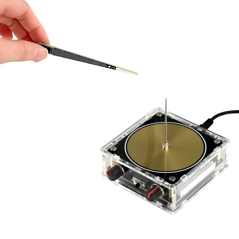 AC110-220V Input Dual Mode Music Tesla Coil Palm Tesla Coil High Frequency Voltage Pulse arc Generator Artificial Lightning