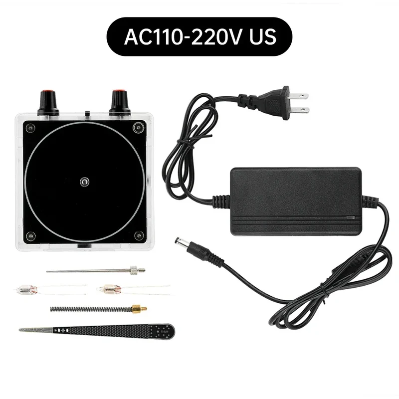 AC110-220V Input Dual Mode Music Tesla Coil Palm Tesla Coil High Frequency Voltage Pulse arc Generator Artificial Lightning