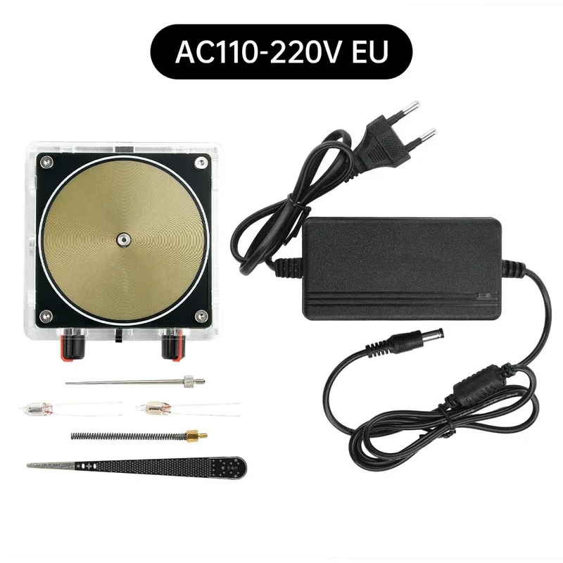 AC110-220V Input Dual Mode Music Tesla Coil Palm Tesla Coil High Frequency Voltage Pulse arc Generator Artificial Lightning
