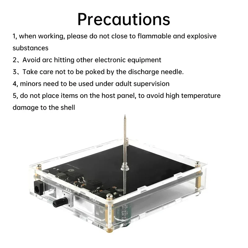 10cm Tesla Coil Arc Generator Touchable Artificial Lightning for Physics Teach Electromagnetic Science Popularization Experiment