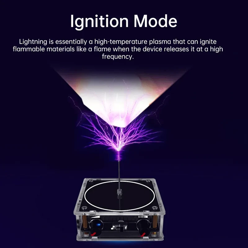 10cm Tesla Coil Arc Generator Touchable Artificial Lightning for Physics Teach Electromagnetic Science Popularization Experiment