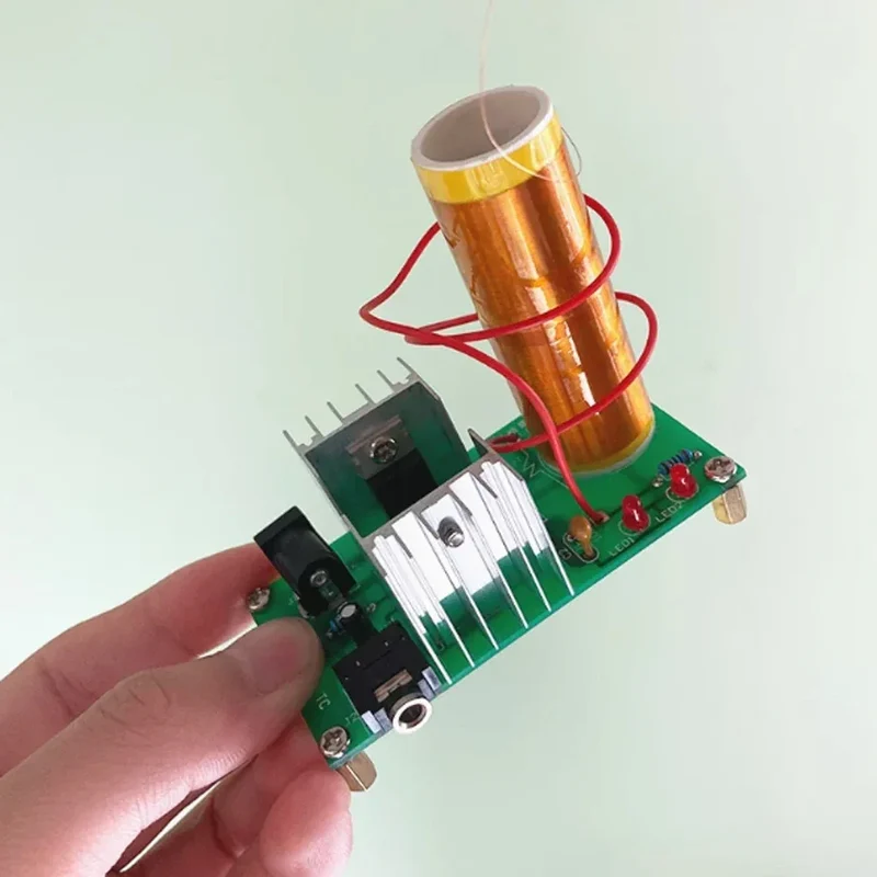 DIY Mini for Tesla Coil Kit Mini Music for Tesla Coil Plasma Speaker High Temperature High Pressure Plasma 15W DC 15-24V 2A