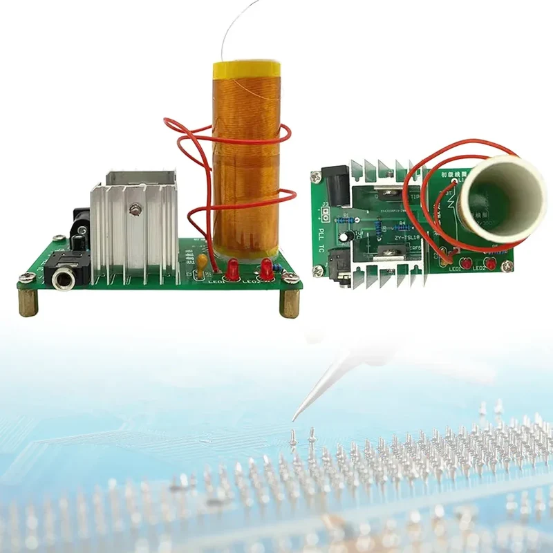 DIY Mini for TESLA Coil Kit DIY Music Loudspeaker Board Arc Experiment Wireless Transmission Input Voltage 15-24V 15W 2A