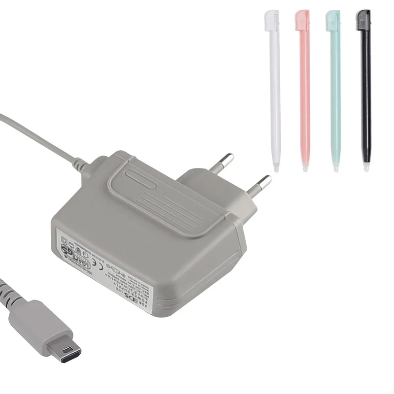 DS Lite Charger Kit, AC Power Adapter Charger and Stylus Pen for Nintendo DS Lite Systems Wall Travel Charging Cable 5.2V 450mA