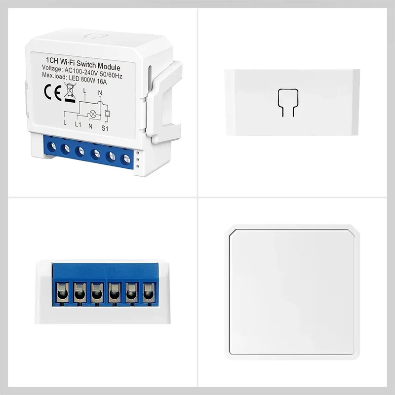 AVATTO WiFi Smart Light Switch Module，1/2/3/4 Gang DIY Breaker Neutral Wire Control Works With Tuya Alexa, Google Home