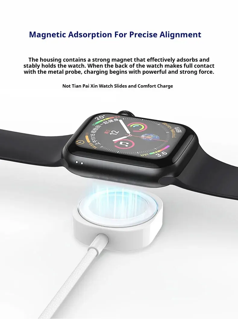New Magnetic Wireless USB A Fast Charger Type C Charging Cable For Apple Watch Series 10 9 8 7 6 5 4 3 2 1 Ultra Edition iWatch