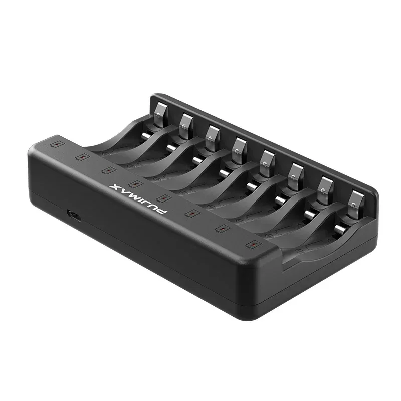 PUJIMAX 8-Slots 1.2V LCD Display Smart Battery Charger For AA/AAA NiMh NiCd Rechargeable Batteries aa aaa Batteries Charger