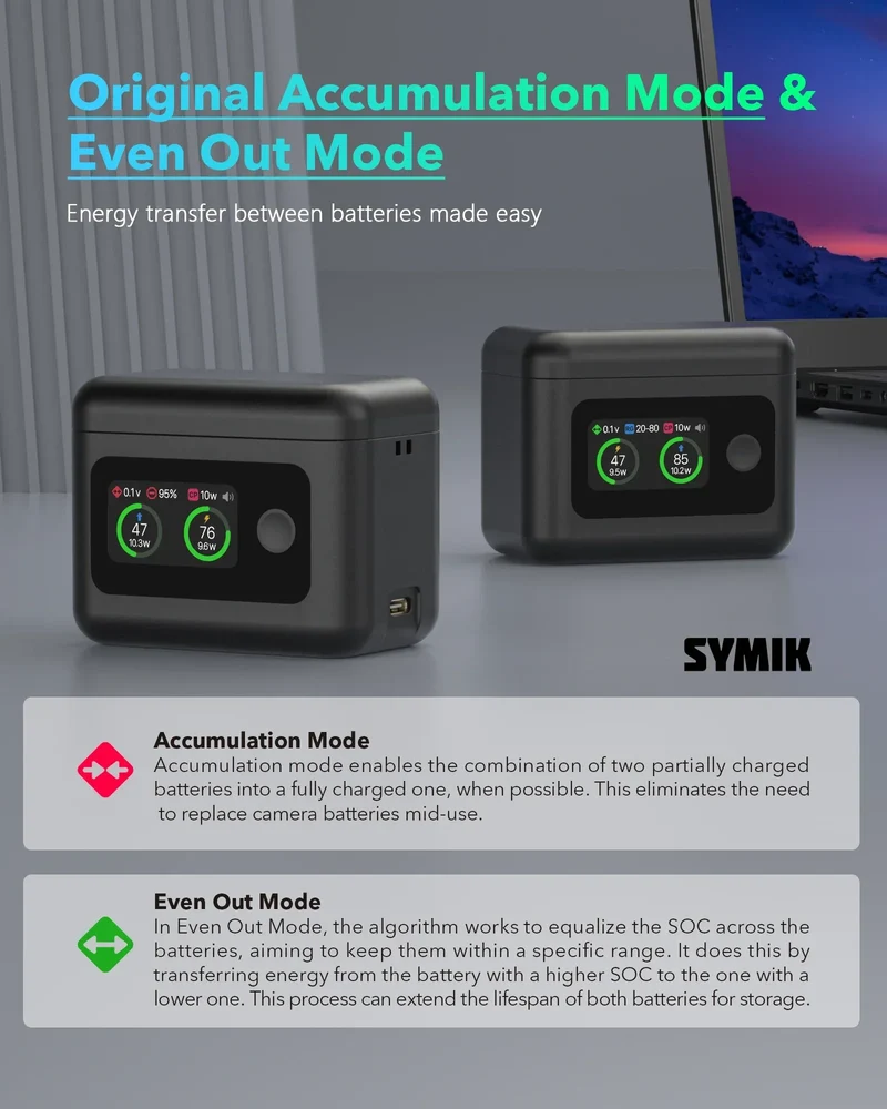 Battery Charger for Insta360 X5 Accessories, 27W Dual Fast Charging Case w/LCD Display, Intelligent Two Way Charger Hub