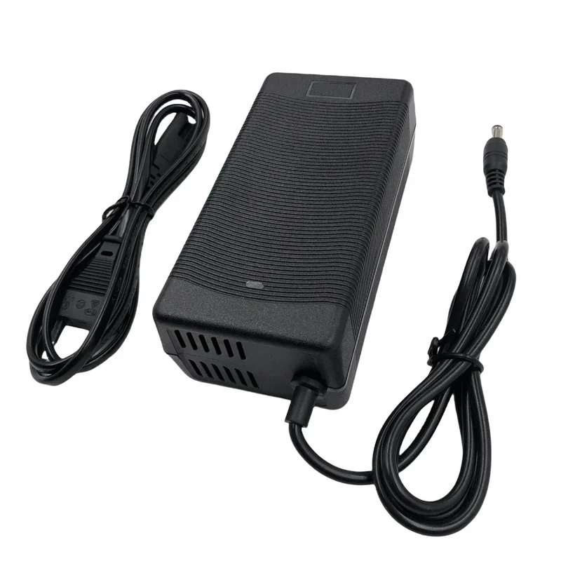 58.8V 2A Charger with GX16-3 Pin DC5.5 XLR Plug, Power Adapter for 52V Li-ion Battery Input 100-240V