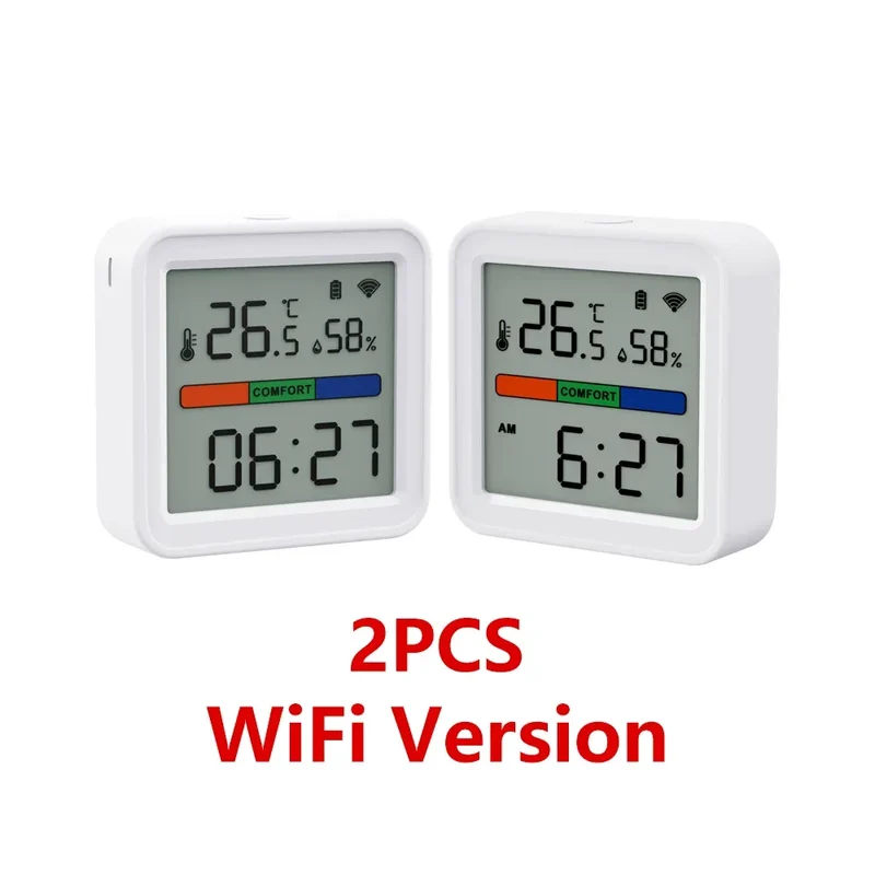 Tuya New WiFi Temperature Humidity Sensor Smart Life Backlight Hygrometer Thermometer Sensor Support Alexa Google Home Assistant