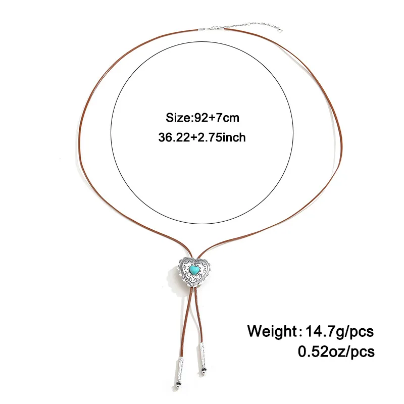 FCJ European and American Retro Style Turquoise Cross Necklace Fashion Pendants & Charms