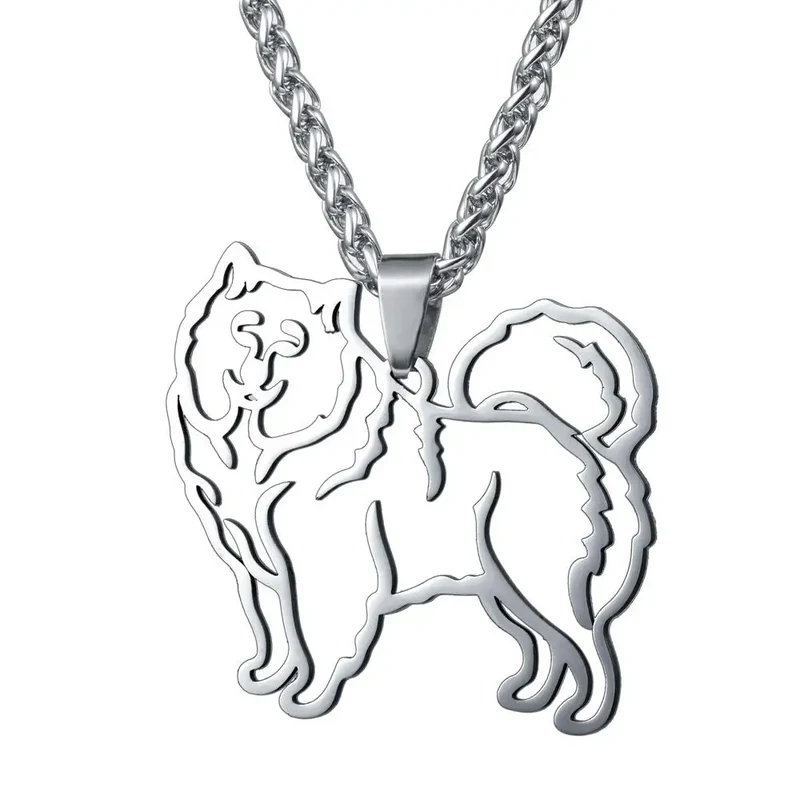 Samoyed Sammy by Bjelkier Stainless Steel Dog Pendant Necklace Fashionable Accessory Made in China
