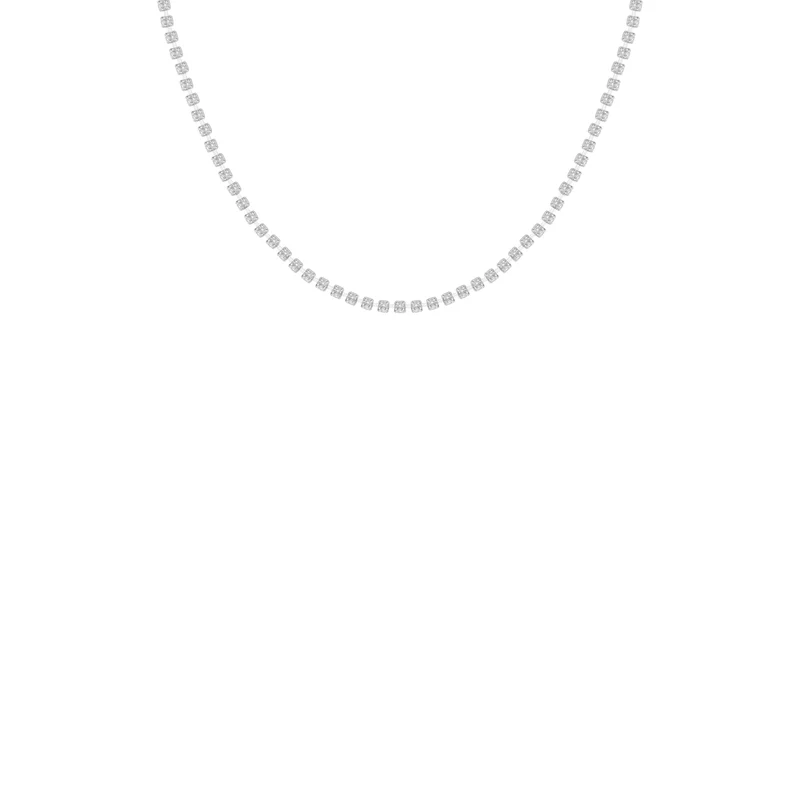 86 YORK Brand Classic Retro Simple Heart Zircon Necklace Collarbone Light Luxury Metal Chain Necklace for Women