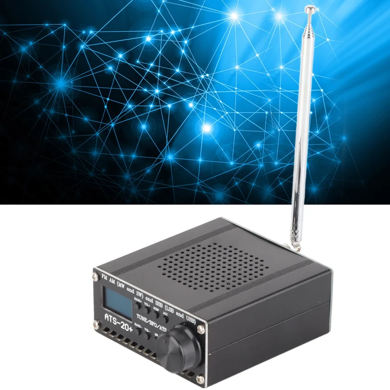 Full Band Radio Receiver AM LW MW SW SSB LSB USB Scanner Portable with Antenna ATS-20+ Si4735 Electronic Components