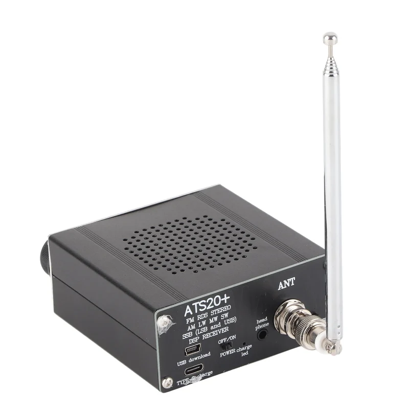 Full Band Radio Receiver AM LW MW SW SSB LSB USB Scanner Portable with Antenna ATS-20+ Si4735 Electronic Components