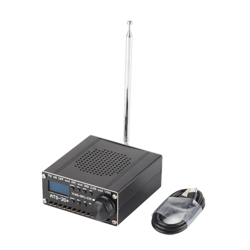 Full Band Radio Receiver AM LW MW SW SSB LSB USB Scanner Portable with Antenna ATS-20+ Si4735 Electronic Components
