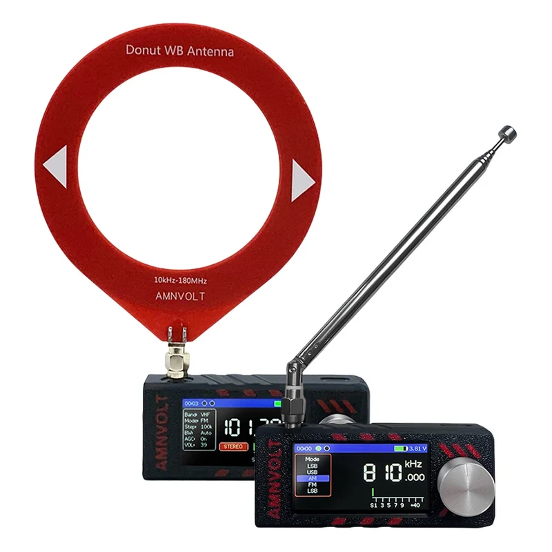 Upgraded V3S AMNVOLT Mini SI4732 DSP Radio Receiver FM AM SSB LSB USB Full Band Pocket Radio with Hi-Z Headphone Amplifier