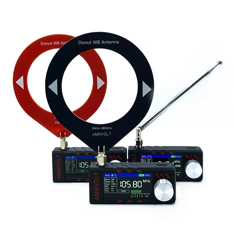 Upgraded V3S AMNVOLT Mini SI4732 DSP Radio Receiver FM AM SSB LSB USB Full Band Pocket Radio with Hi-Z Headphone Amplifier