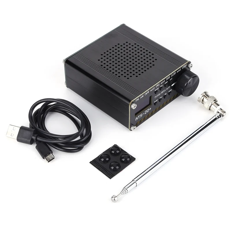 ATS-20+Si4732 Portable Handheld Radio Recorder 0.96 Inch OLED Screen FM AM SSB Scanner FM AM MW&SW SSB LSB & USB with Antenna