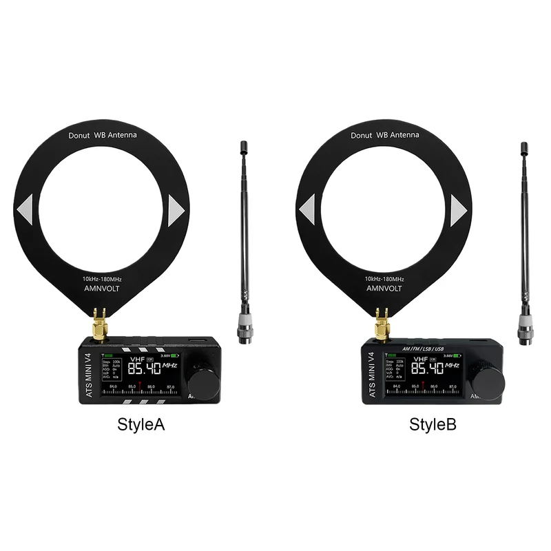 AMNVOLT V4/V3S ATS MINI SI4732 Radio ALL Band DSP Radio FM AM SSB LSB USB Receiver, built-in Hi-Z Headphone Amplifier Circuit