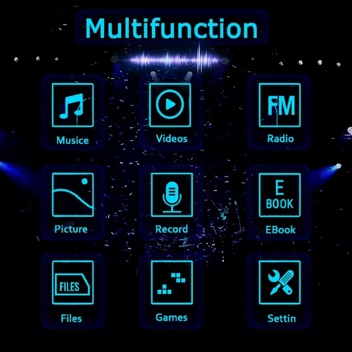Portable Bluetooth MP3 Player HIFI Music Speakers MP4 Media FM Radio Recorder USB Charging Pocket Sports Running Music Play