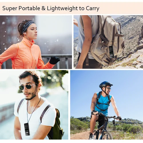 Portable Bluetooth MP3 Player HIFI Music Speakers MP4 Media FM Radio Recorder USB Charging Pocket Sports Running Music Play