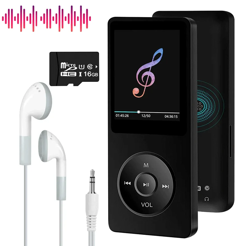 Portable Bluetooth MP3 Player HIFI Music Speakers MP4 Media FM Radio Recorder USB Charging Pocket Sports Running Music Play