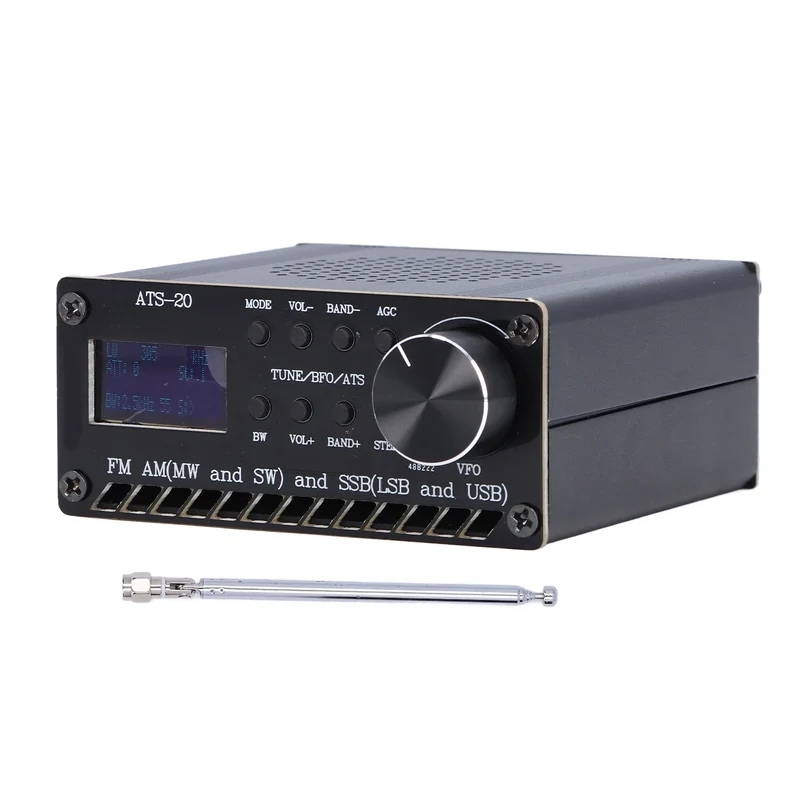 ATS-20 Radio Full Band Receiver DSP FM AM SSB Si4732 Portable Rechargeable with Antenna