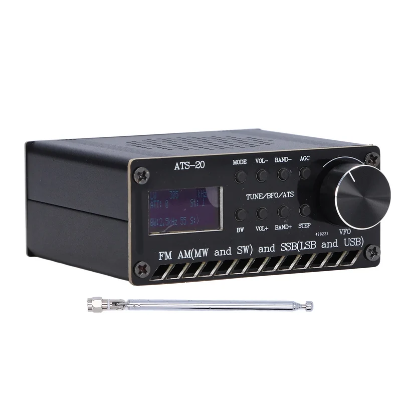 ATS-20 Radio Full Band Receiver DSP FM AM SSB Si4732 Portable Rechargeable with Antenna