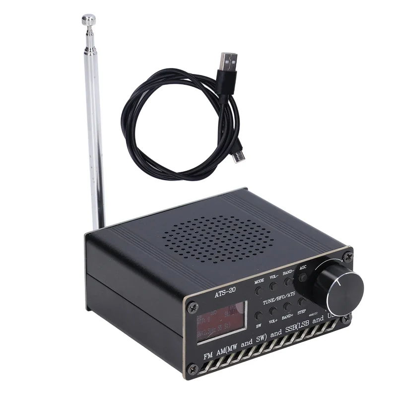 ATS-20 Radio Full Band Receiver DSP FM AM SSB Si4732 Portable Rechargeable with Antenna