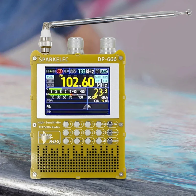 DP-666 TEF6686 Radio High Sensitivity Full Band FM AM Short Wave Radio with LCD Display High Sensitivity DSP Receiver Radio
