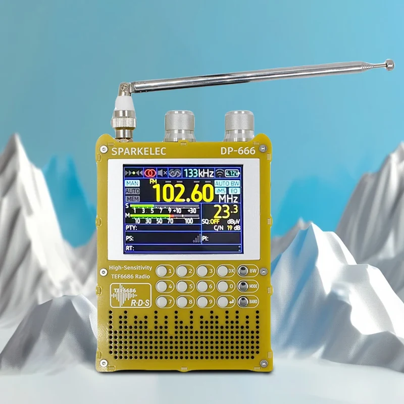 DP-666 TEF6686 Radio High Sensitivity Full Band FM AM Short Wave Radio with LCD Display High Sensitivity DSP Receiver Radio