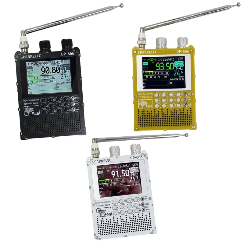 DP-666 TEF6686 Radio High Sensitivity Full Band FM AM Short Wave Radio with LCD Display High Sensitivity DSP Receiver Radio