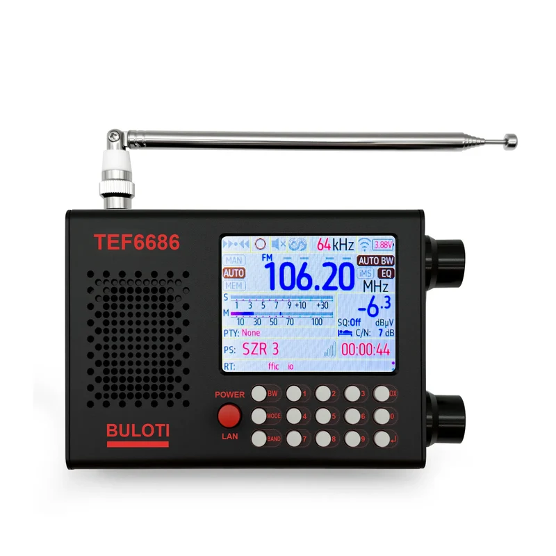 TEF6686 Radio, Touch Screen, Full Band FM High Sensitivity AM FM, Shortwave