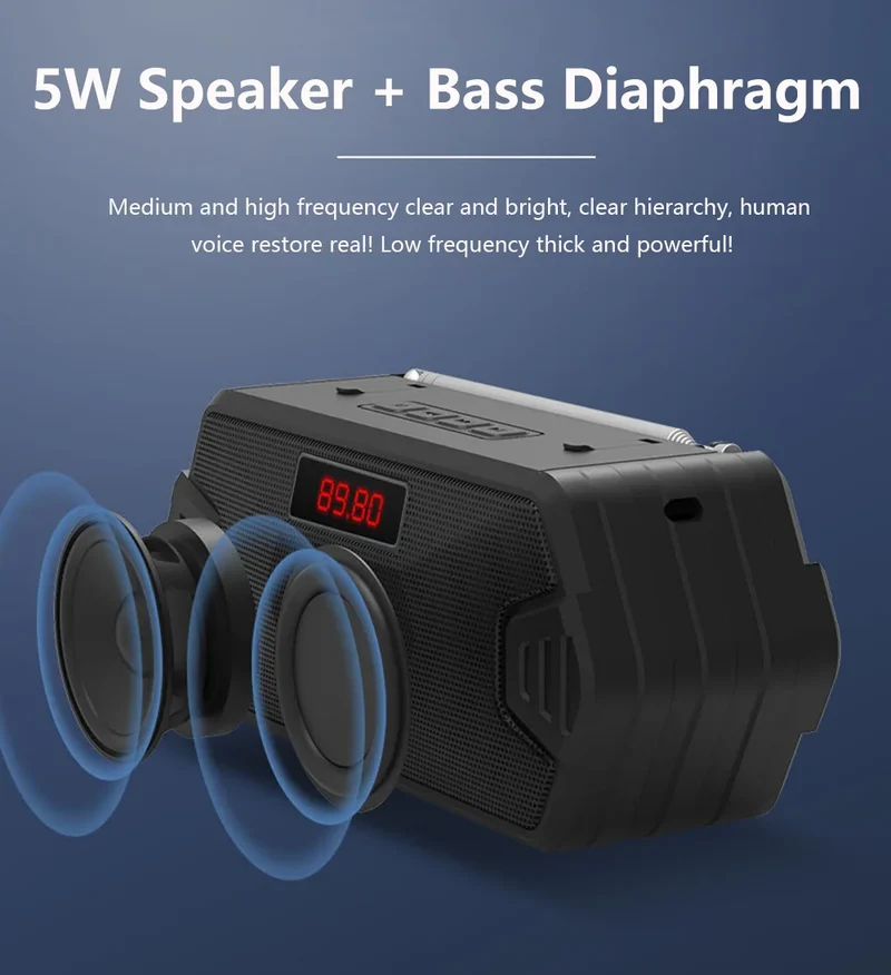Portable Wireless Speaker Bluetooth-compatible Outdoor USB Speakers With FM Radio For Receiver AUX TF MP3 LoudspeakerPhone PC