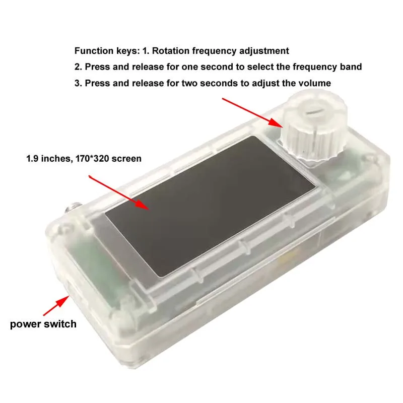 New SI4732 Mini Pocket 0.5-108mhz SSB AM FM SW MW All Band Receiver Radio In Colorful Shell