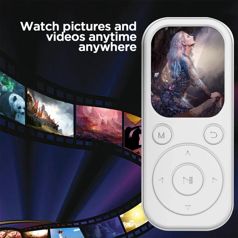2026 New 1.8 inch Slim MP3 Player Bluetooth 5.4 — Portable Walkman, Compatible eBook Recording FM Radio Music Player