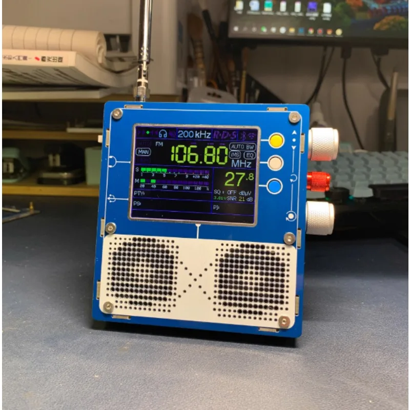 Nvarcher 3.2 inch TEF6686 Full Band Radio Dual speaker Stereo Medium wave short FM with 5000MAH lithium battery
