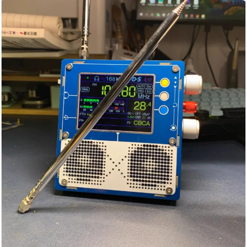 Nvarcher 3.2 inch TEF6686 Full Band Radio Dual speaker Stereo Medium wave short FM with 5000MAH lithium battery
