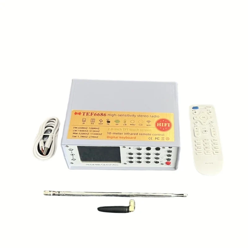 1Set Latest TEF6686 FM SW/MW/LW Full Band Radio RDS + Battery Speaker Charger Antenna FM AM Radio FM AM Radio