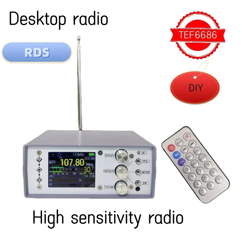 1Set Latest TEF6686 FM SW/MW/LW Full Band Radio RDS + Battery Speaker Charger Antenna FM AM Radio FM AM Radio