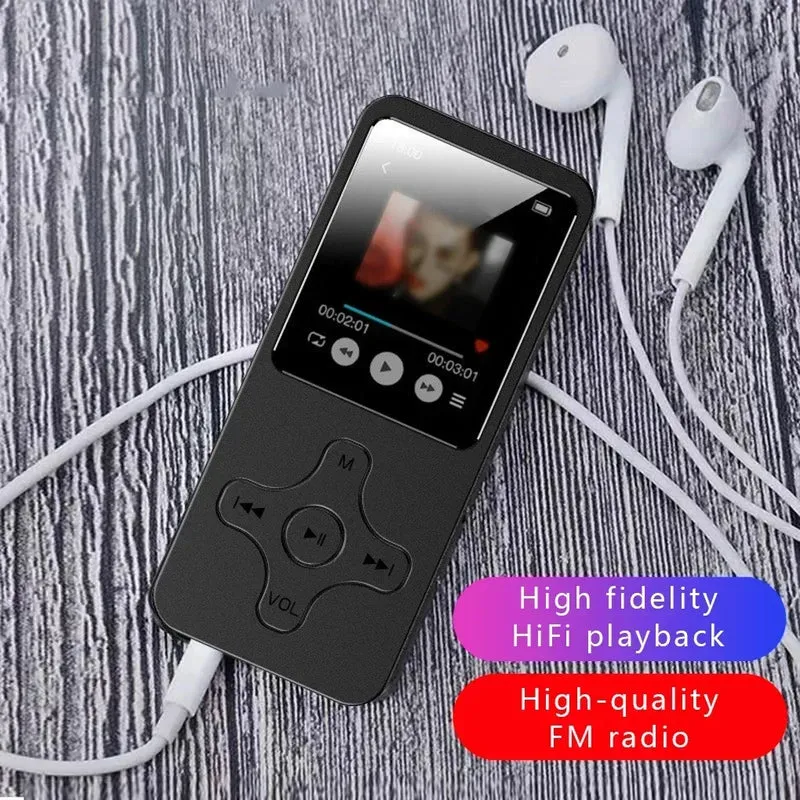 Portable Walkman Mini MP3 Player Bluetooth-compatible Speaker 8/16/32/64/128GB HiFi Music Speaker with FM Radio Recording E-book