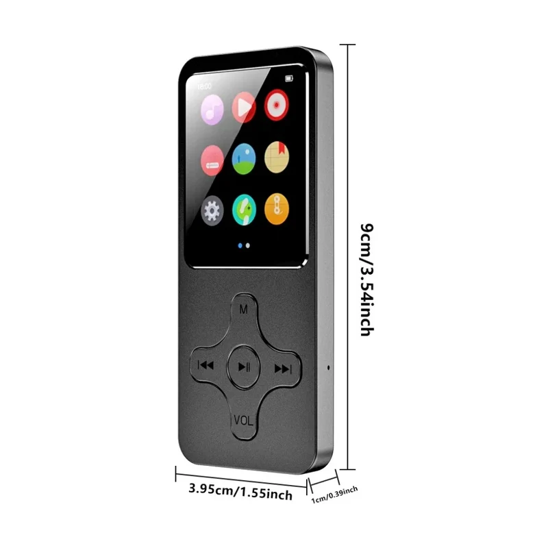 Portable Walkman Mini MP3 Player Bluetooth-compatible Speaker 8/16/32/64/128GB HiFi Music Speaker with FM Radio Recording E-book