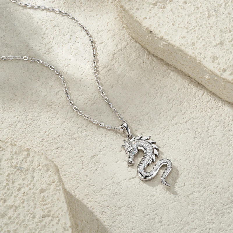Custom Year of the Horse VVS Moissanite Pendant Necklace 925 Silver Platinum Plated Luxury Fine Jewelry Necklace for Women