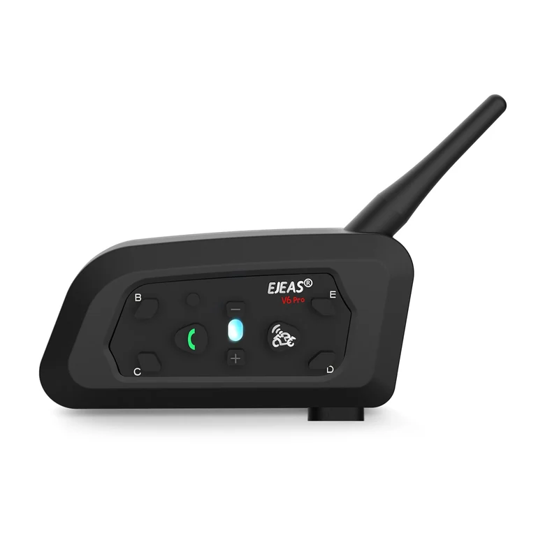 EJEAS V6 Pro Bluetooth Motorcycle Communicator Helmet Intercom Moto Headset With Mic 1200m for 6 Riders