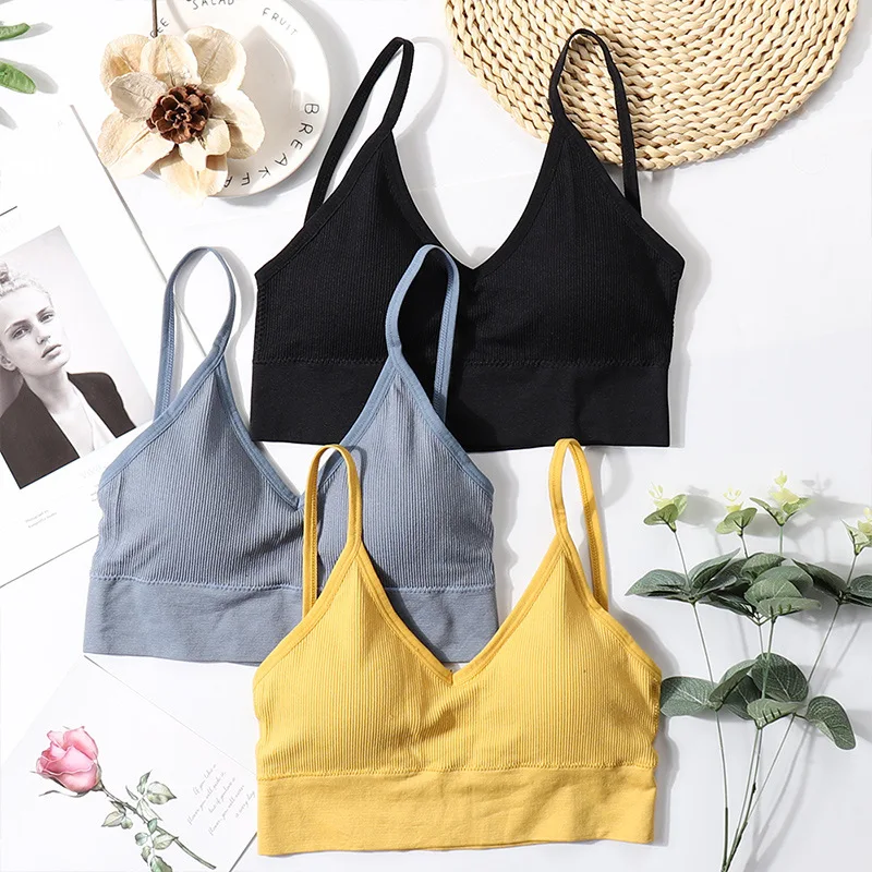 Women Bras Tube Top Seamless Underwear U Back Cropped Top Active Bra Fitness Top Lingerie Women Top Removable Pad