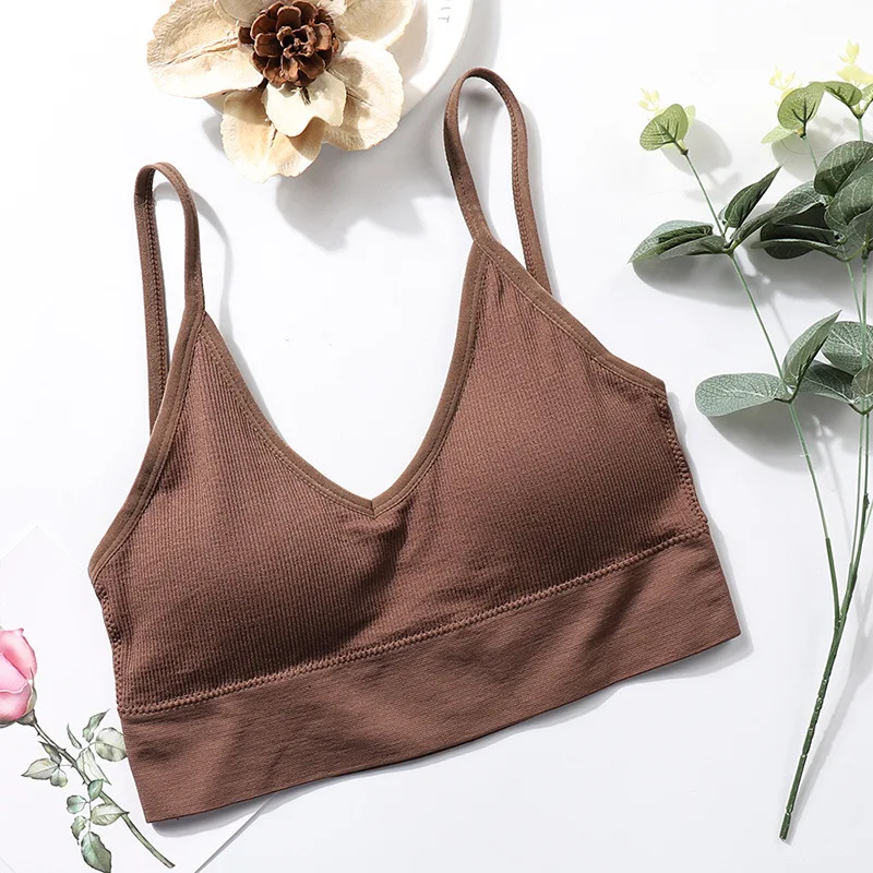Women Bras Tube Top Seamless Underwear U Back Cropped Top Active Bra Fitness Top Lingerie Women Top Removable Pad