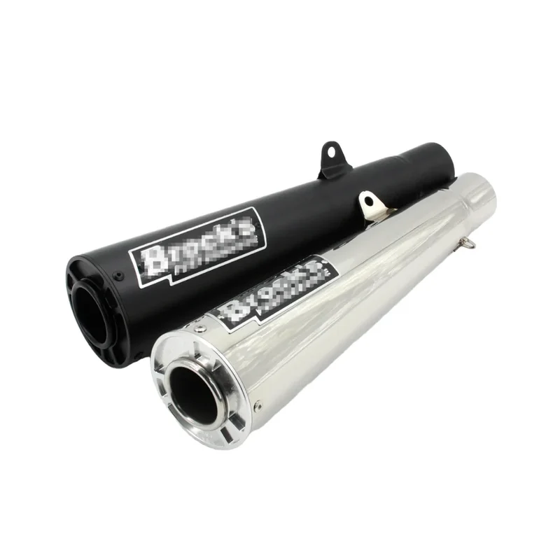 Brock Moto Muffler Universal Steel and Black Exhaust for Honda CB300R CM300 CB300 CB400 CBR650 CB650F New Condition