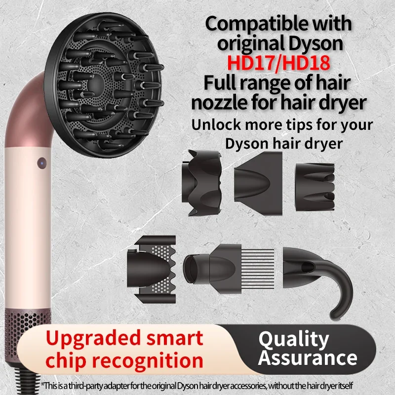 Suitable for Dyson Hair Dryer Drying Cover Hd17 Anti-Flyaway Diffuser Nozzle Dyson Styling Hair Dryer Hd18 Accessories
